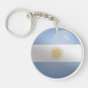 Llavero Bandera glamurosa de Argentina