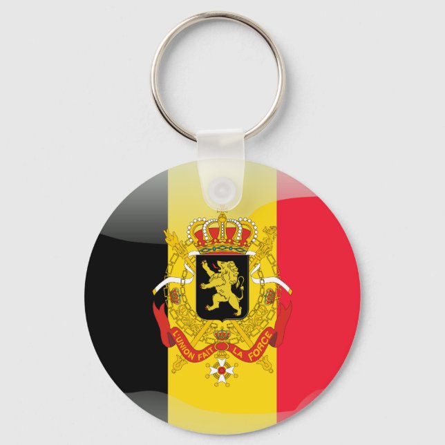 Llavero Bandera glamurosa de Bélgica (Anverso)