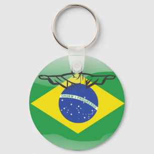 Llavero Bandera glamurosa de Brasil