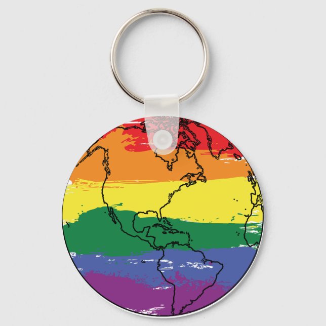 Llavero Bandera global LGBTQ+ (Anverso)