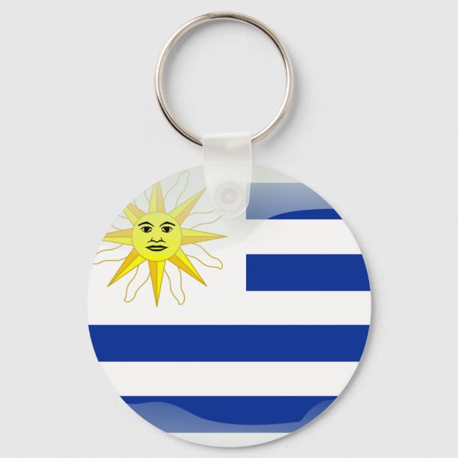 Llavero Bandera glosera de Uruguay (Anverso)
