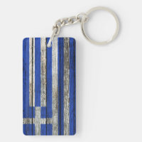 Bandera griega con efecto de madera áspero del