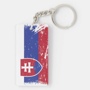 Llavero Bandera Grunge de Eslovaquia