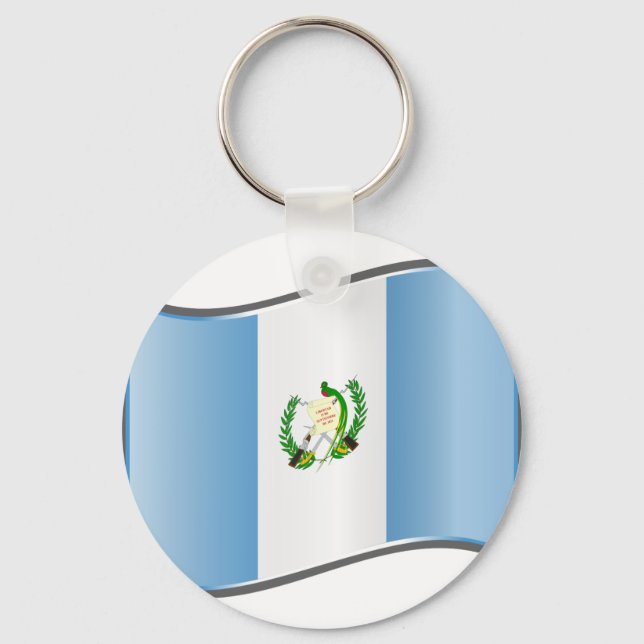 Llavero Bandera guatemalteca ondulada (Anverso)
