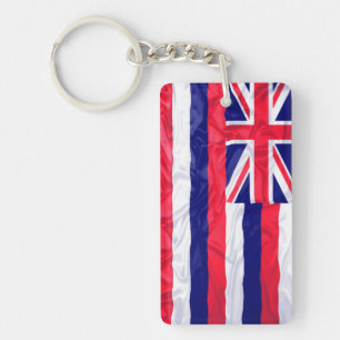 Llavero Bandera hawaiana arrugada