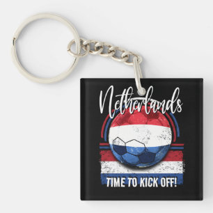 Llavero Bandera holandesa de fútbol, bandera angustiada