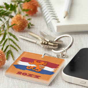 Llavero Bandera holandesa personalizada León Naranja Equip