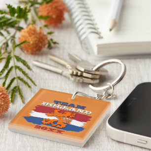 Llavero Bandera Holandesa Personalizada León Naranja Equip