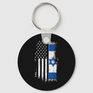 Llavero Bandera israelí americana - Camiseta Orgullo Israe
