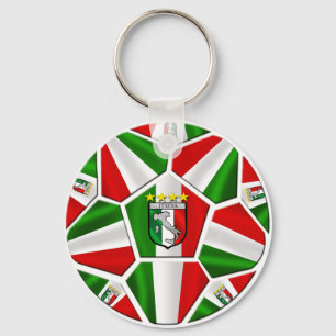Llavero Bandera italiana del balón de fútbol de Italia d