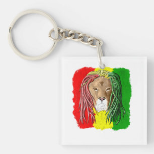 Llavero Bandera jamaicana del reggae del león de Rasta
