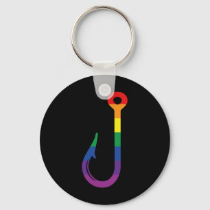 Llavero Bandera Lgbt Anzuelo de Pesca Angler Gay Orgullo Q