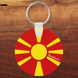 Llavero Bandera macedonia y Macedonia patriotas / deportes
