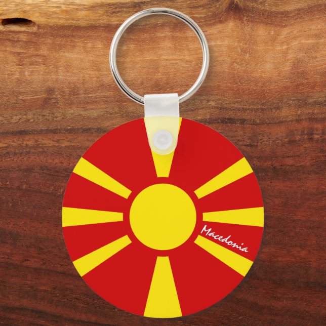 Llavero Bandera macedonia y Macedonia patriotas / deportes (Anverso)