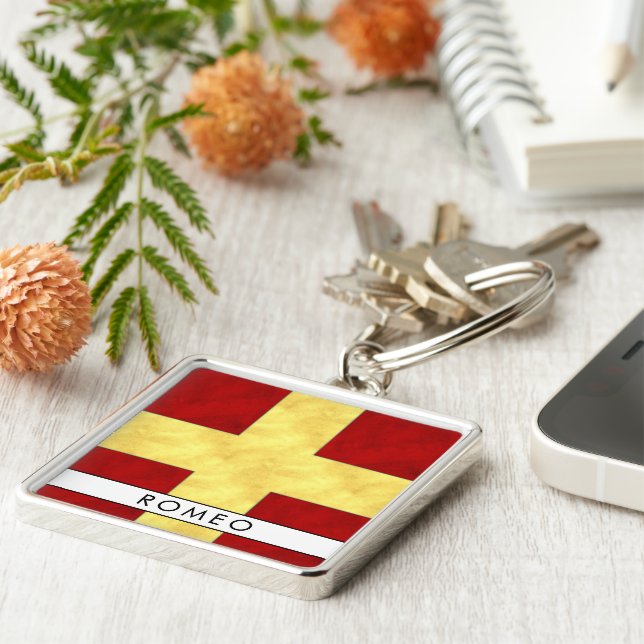 Llavero Bandera marítima de señal náutica (Lado)