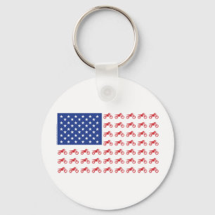 Llavero Bandera-Moto-Cruz