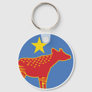 Llavero Bandera nacional congolesa del Okapi del Congo