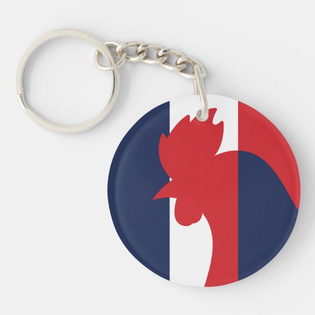 Llavero Bandera nacional de animales galos de Francia (Frente)
