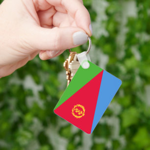Llavero Bandera Nacional de Eritrea Rectángulo
