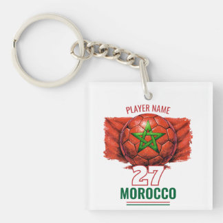 Llavero Bandera Nacional de Fútbol de Marruecos Patrimonio