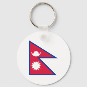 Llavero Bandera nacional del mundo de Nepal