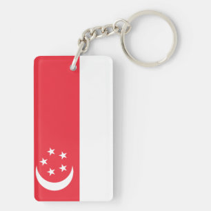 Llavero Bandera nacional del mundo de Singapur