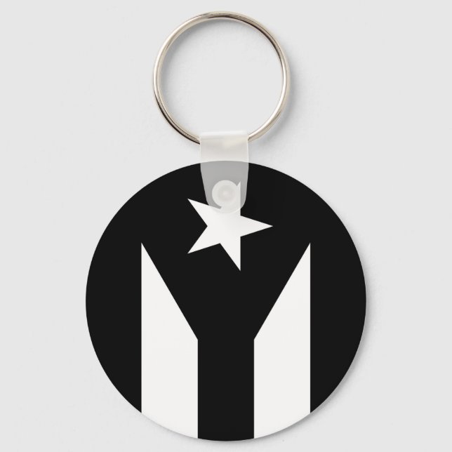 Llavero Bandera negra de Puerto Rico (Anverso)