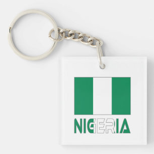 Llavero Bandera nigeriana y Nigeria