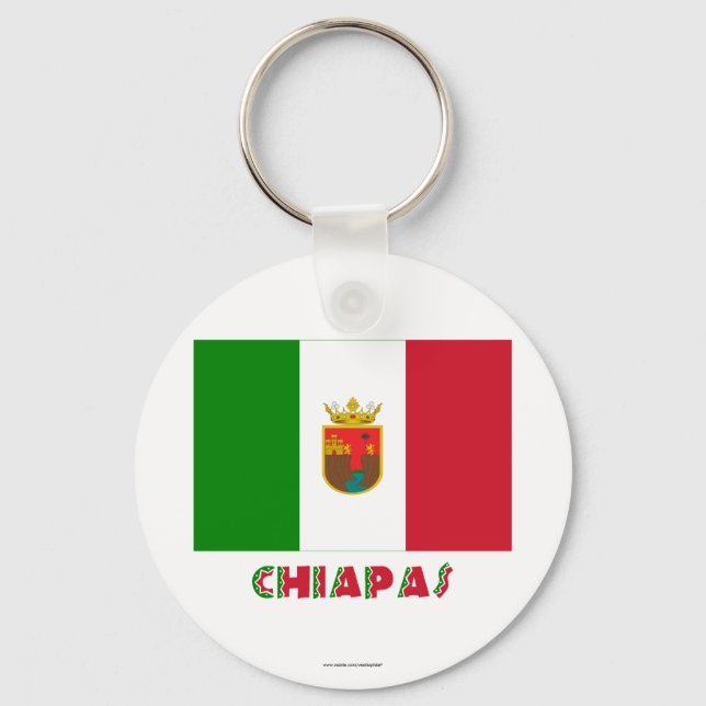 Llavero Bandera no oficial de Chiapas (Anverso)