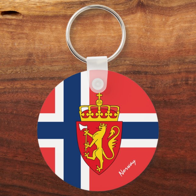 Llavero Bandera noruega, emblema y vacaciones en Noruega / (Anverso)