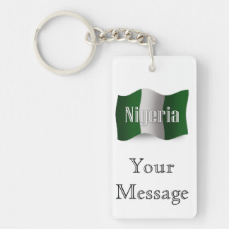 Llavero Bandera ondeada de Nigeria