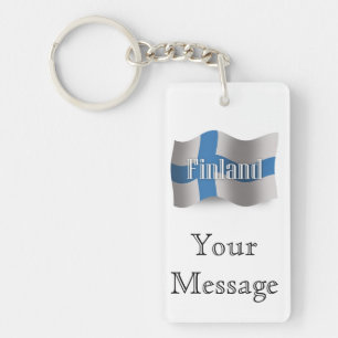 Llavero Bandera ondulada de Finlandia