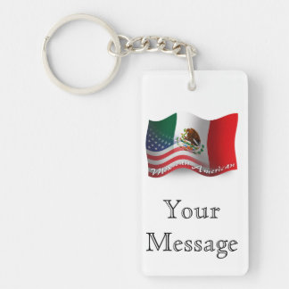 Llavero Bandera ondulada mexicano-americana