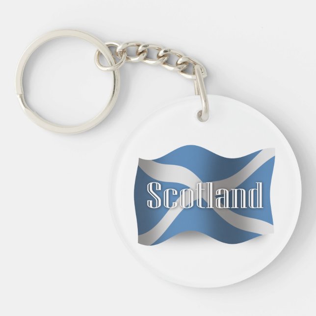 Llavero Bandera onduladora de Escocia (Frente)