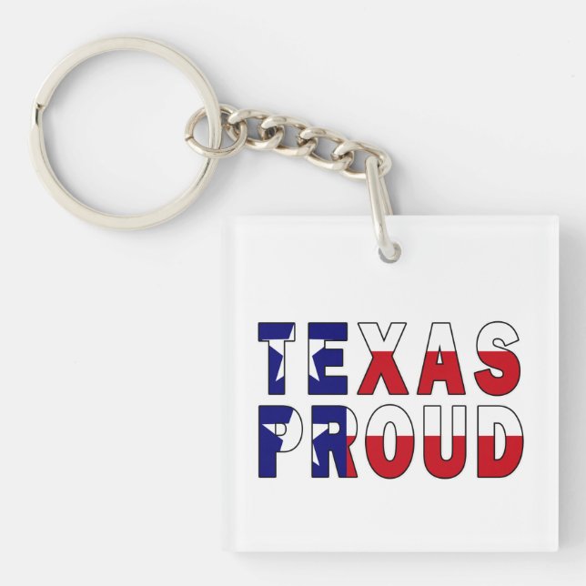 Llavero Bandera Orgullosa de Texas (Frente)