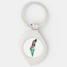 Llavero Bandera Palestina Libre en el mapa de Palestina