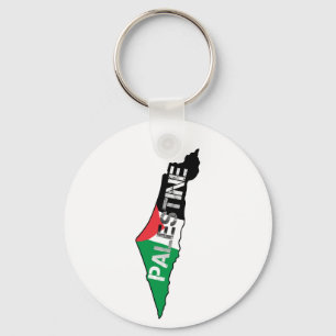 Llavero Bandera Palestina Libre en el mapa de Palestina