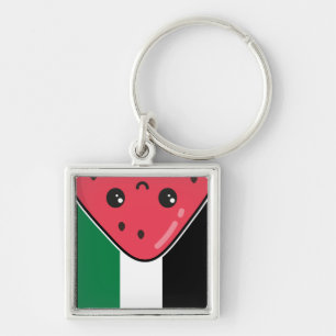 Llavero Bandera palestina linda con Palestina sin sandía