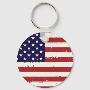 Llavero Bandera Patriótica Americana con problemas