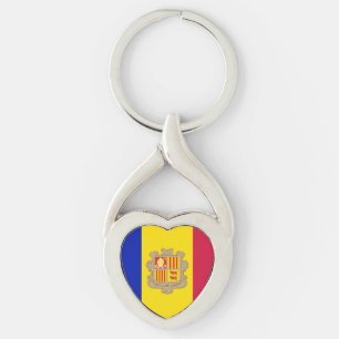 Llavero Bandera patriótica de Andorra