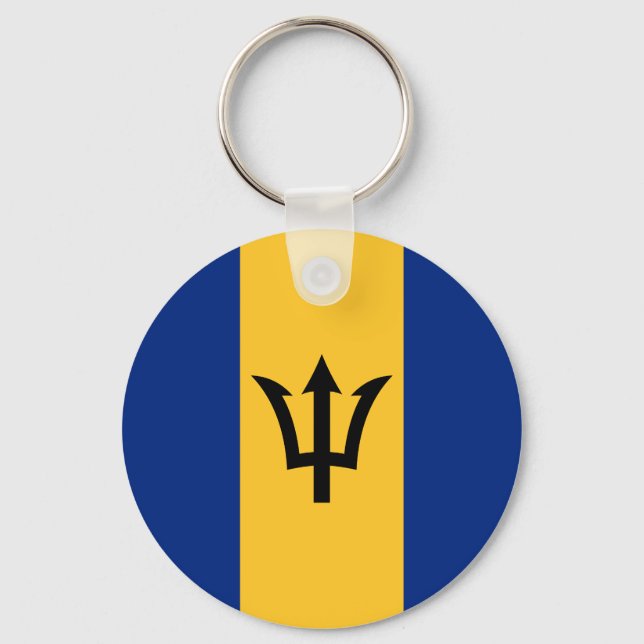 Llavero Bandera Patriótica de Barbados (Anverso)