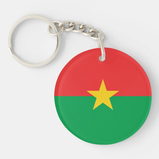 Llavero Bandera patriótica de Burkina Faso (Frente)