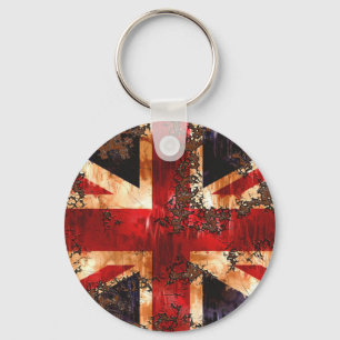 Llavero Bandera Patriótica del Reino Unido Oxidada