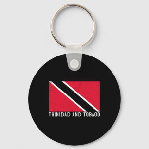 Llavero Bandera patriótica deteriorada de Trinidad y Tobag