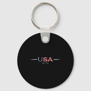 Llavero Bandera patriótica estadounidense Est 1776 4 de ju