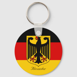 Llavero Bandera personalizada de Alemania con escudo de ar