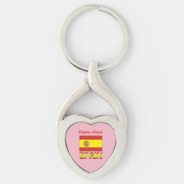 Llavero Bandera personalizada de España Patrimonio Corazón