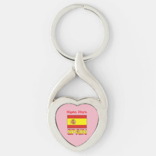 Llavero Bandera personalizada de España Patrimonio Corazón