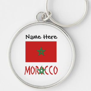 Llavero Bandera personalizada de Marruecos 