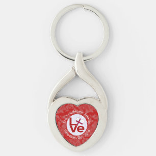 Llavero Bandera Personalizada Roja de Amor de Islas Feroe